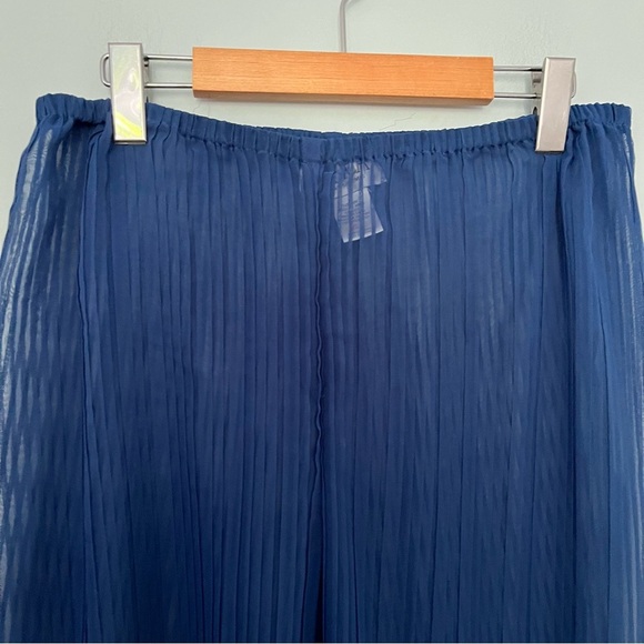 Vintage plisse pleat wide leg sheer pants - Picture 4 of 4